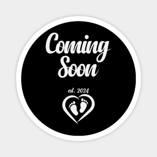 Coming Soon eat. 2024 Birth announcement Magnet